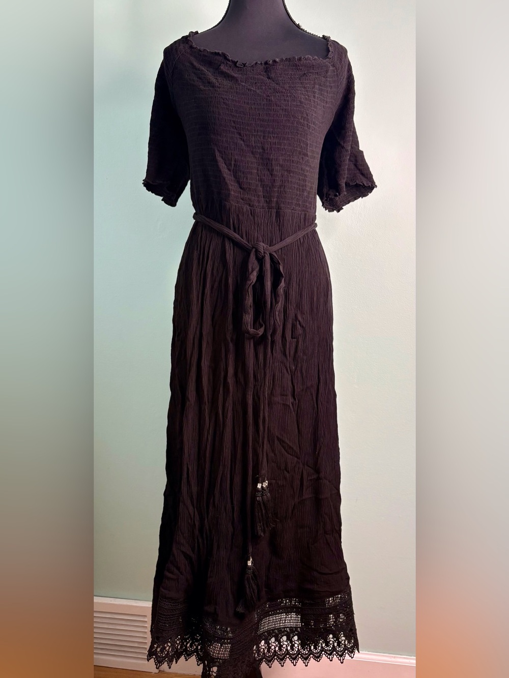 City Chic Mika Maxi Dress – Black – Size 22